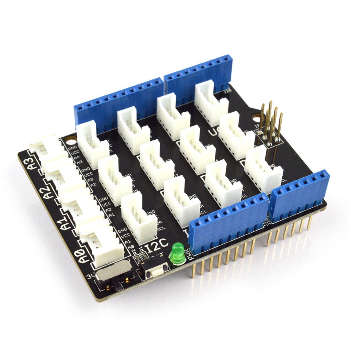 Seeed Studio Grove Base Shield V2 – 16 Grove Ports For Arduino Uno, Mega, Due