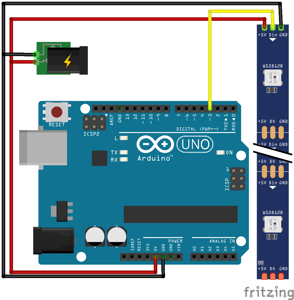 Using a WS2812B LED ribbon with Arduino • AranaCorp