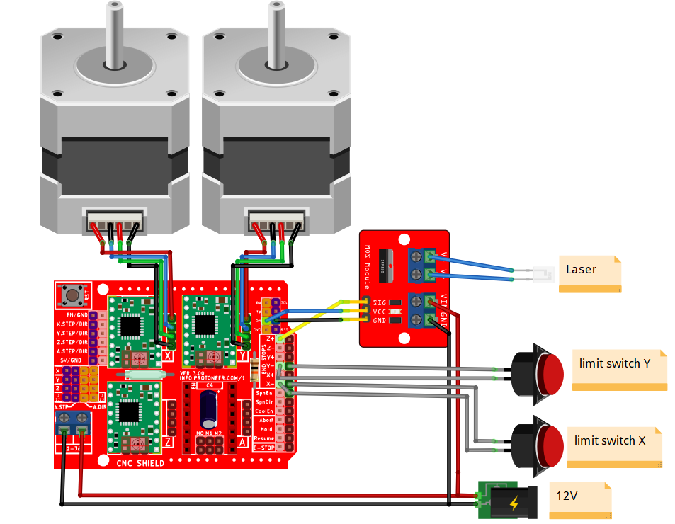 GRBL Control Board For 3018PV2 CNC Machine - USB Controller With Limit Switches