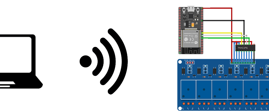 Controlo de 8 relés utilizando um ESP32 e uma interface Web