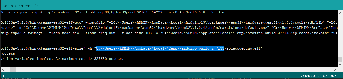 esp32-preference-verbose-compilation-result Generating and uploading BIN files for ESP32