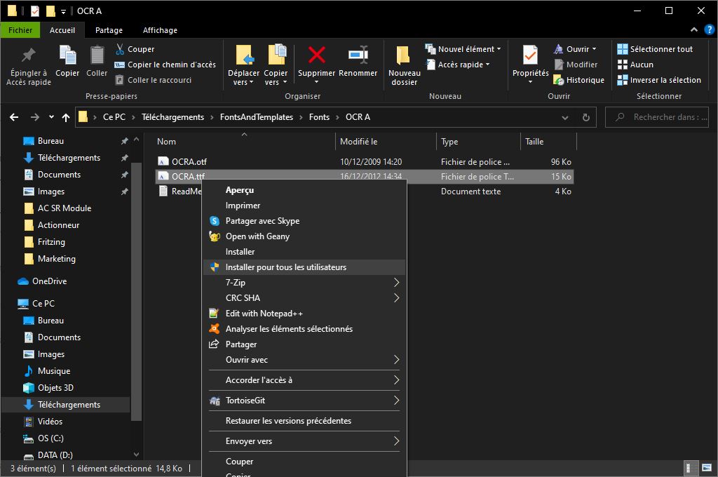 fritzing-inkscape-install-police Criar componentes (mais bonitos) no Fritzing