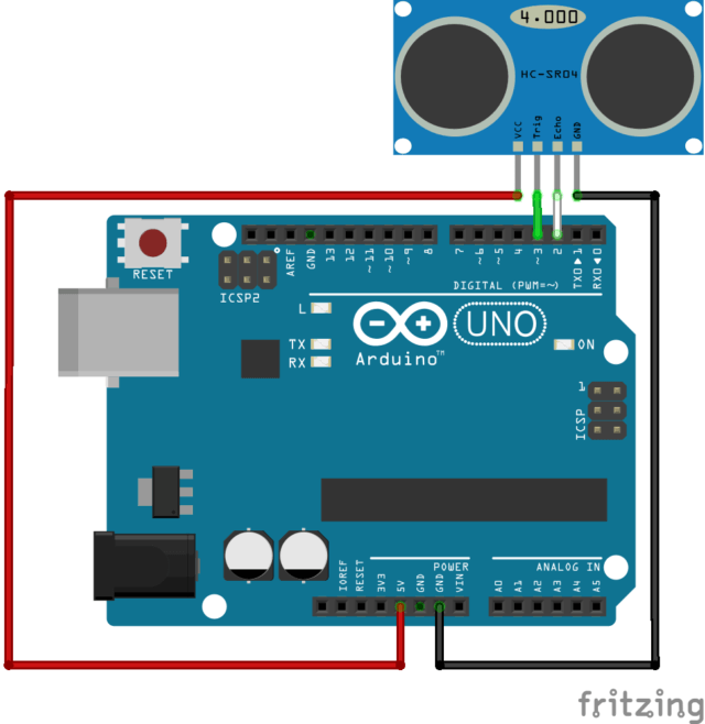 HC-SR04 arduino schematics