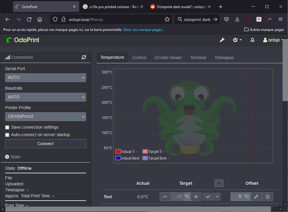 octoprint-dark-mode Installer OctoPi sur Raspberry Pi