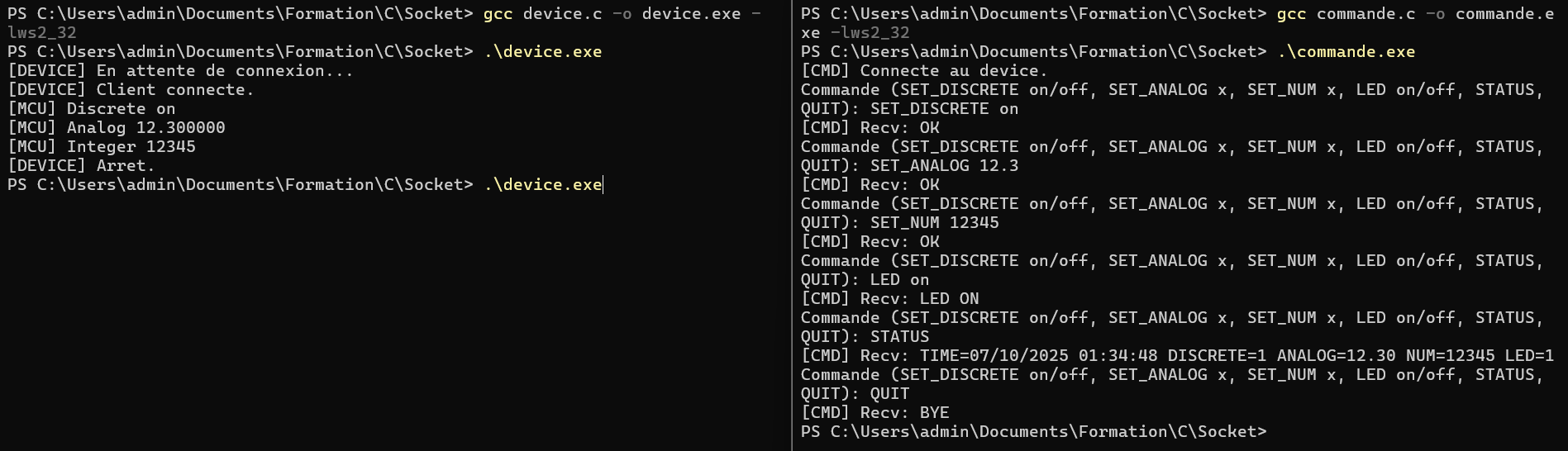 prorgamc_exhange_socket Communication entre deux programmes C via sockets