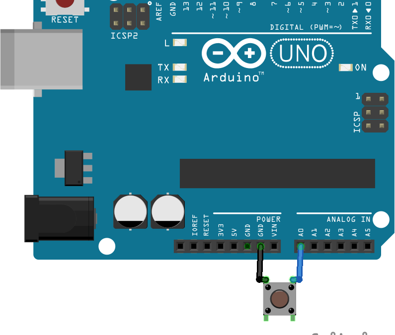 Management of a push button with Arduino