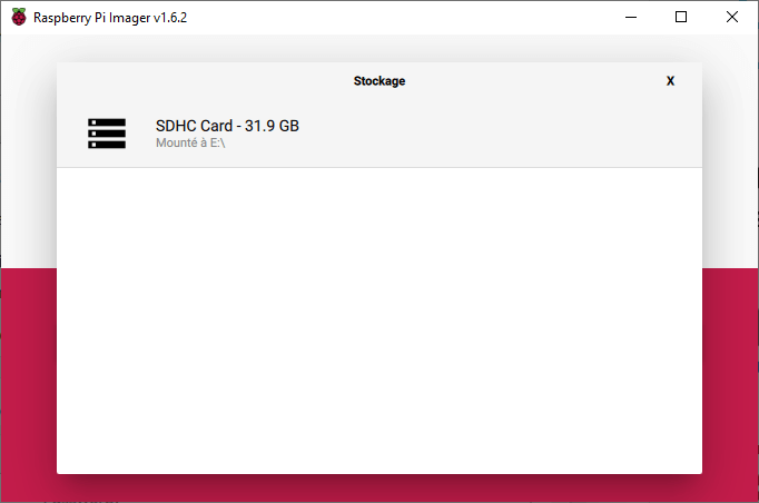 raspberry-pi-imager-select-sd Installer OctoPi sur Raspberry Pi