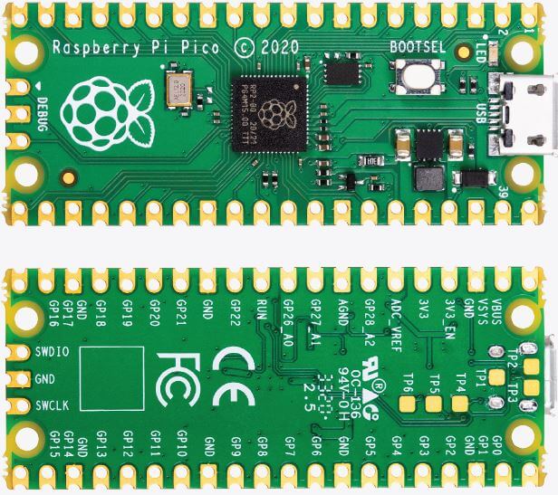 Carte de microcontrôleur Raspberry Pi Pico, puce RP2040 - sans broches, Microcontrôleur, Autres, Modules électroniques