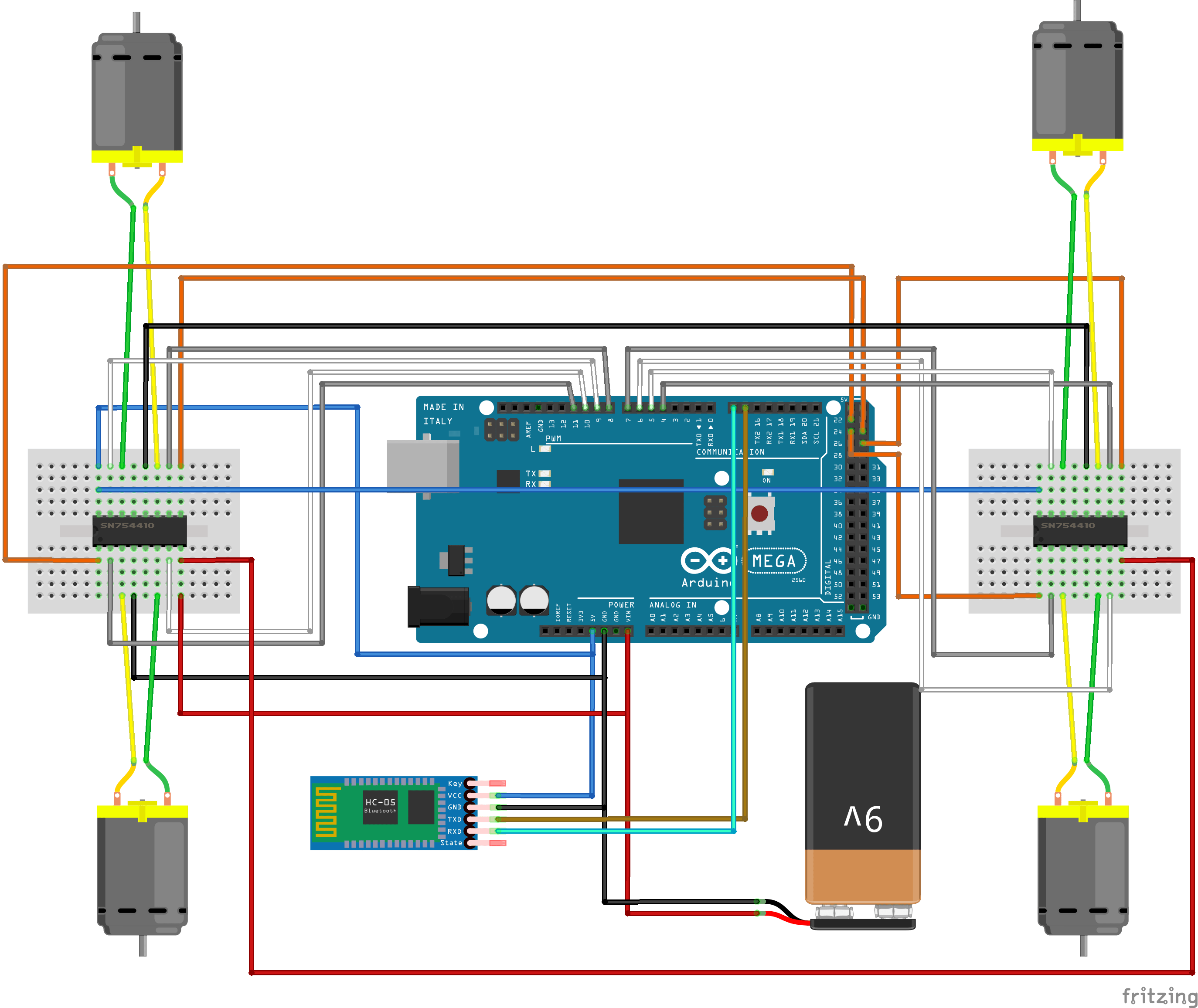 rovy arduino bluetooth schematics