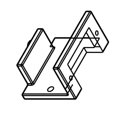 Lateral servo holder with shaft