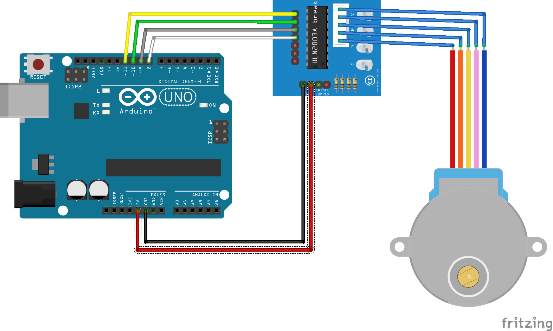 Moteur pas à pas à 4 Phases 5V