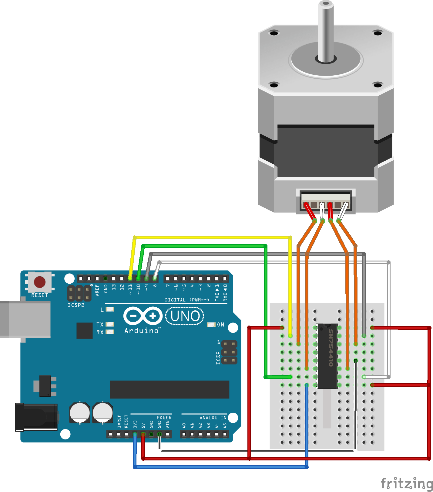 Arduino stepper motor code