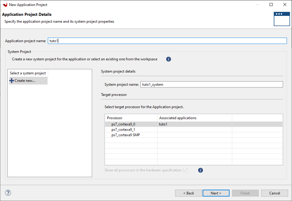 vitis-application-name Get started with TE0720 and Xilinx Vivado