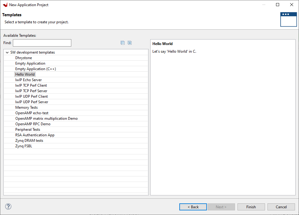 vitis-application-templates Get started with TE0720 and Xilinx Vivado