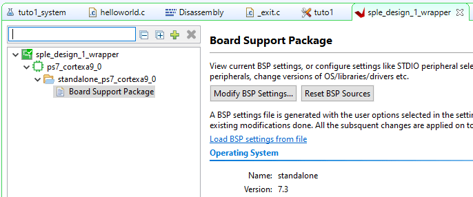 vitis-modify-board-support-package-settings Get started with TE0720 and Xilinx Vivado