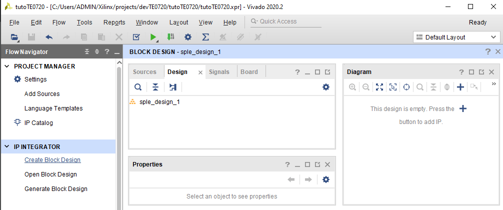 vivado-create-desig Get started with TE0720 and Xilinx Vivado