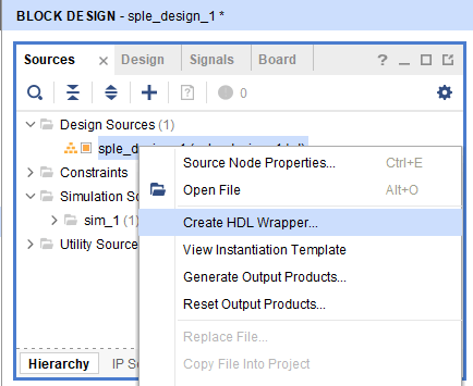 vivado-create-hdl-wrapper Get started with TE0720 and Xilinx Vivado