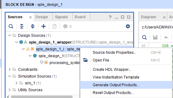 vivado-generate-output-product Get started with TE0720 and Xilinx Vivado