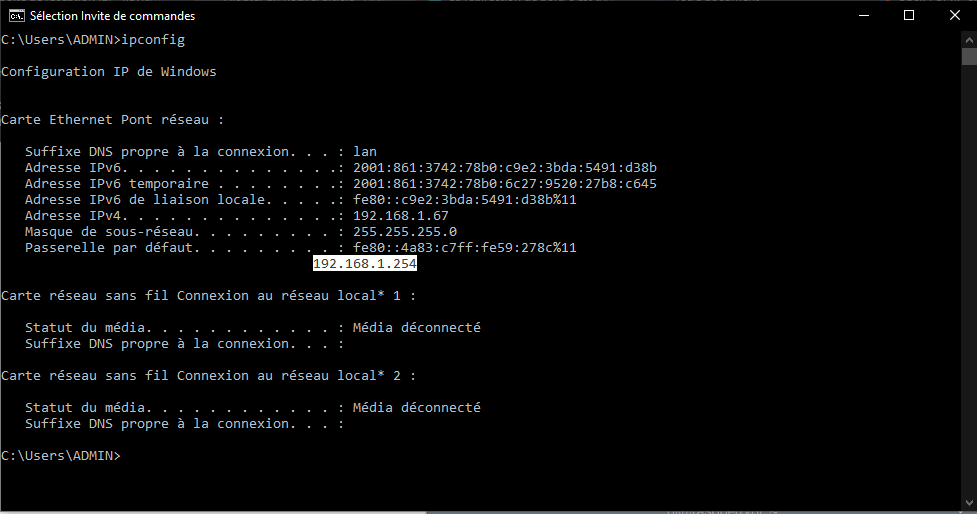 windows-ipconfig Configurar o reencaminhamento de portas