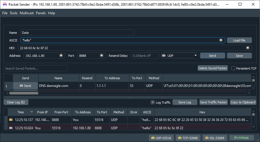windows-packetsender-send-hello Tools for testing UDP communication
